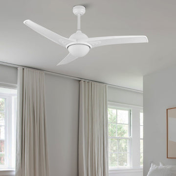 Sully 52" Contemporary Industrial Iron/Plastic Mobile-App/Remote-Controlled 6-Speed Propeller Integrated LED Ceiling Fan